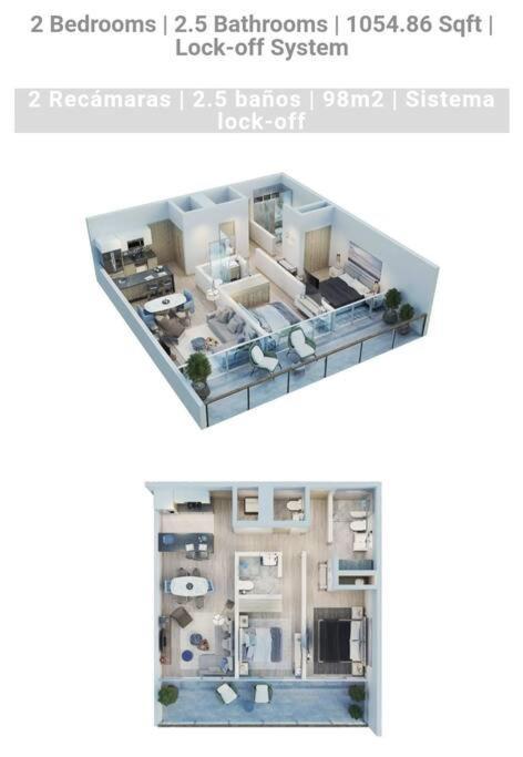 Playacar, 2 Recamaras Ph, Bamoa Residencial Playa del Carmen